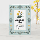 Großmutter Design Karte (Gelbe Blume)