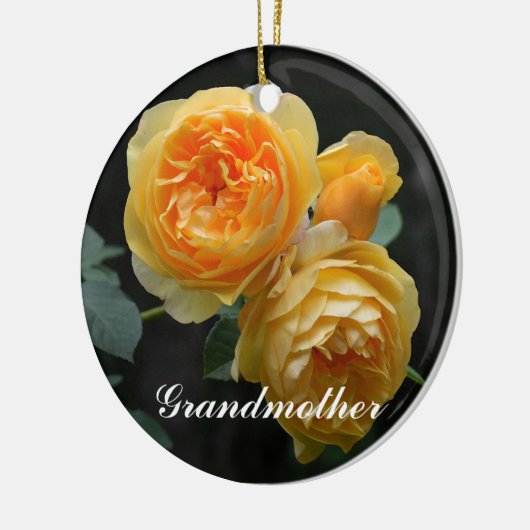 Großmutter Drei-Gelbe Rosen Ornament (Links)