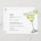 Großmutter-Dusche Margarita-Dusche Einladungspostkarte (Vorne/Hinten)