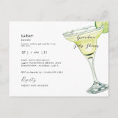 Großmutter-Dusche Margarita-Dusche Einladungspostkarte (Vorderseite)