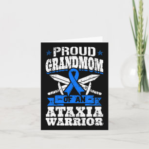 Großmutter eines Ataxia Warrior Blue Awareness Rib Karte