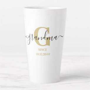 Großmutter Elegantes Schriftmonogramm Goldenes Ock Milchtasse