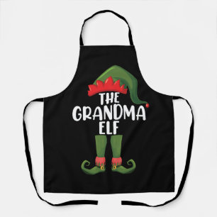 Großmutter-Elf-Matching-Familiengruppen-Weihnachts Schürze