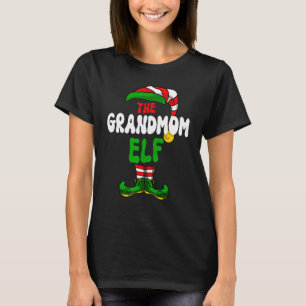 Großmutter Elf Pajama Matching Group Weihnachtsfei T-Shirt