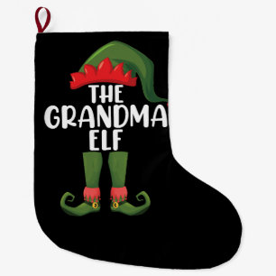 Großmutter-Elf-Passende Familien-Gruppen-Weihnacht Großer Weihnachtsstrumpf