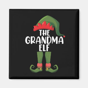 Großmutter-Elf-Passende Familien-Gruppen-Weihnacht Magnet