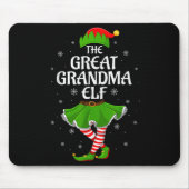 Großmutter Elf Weihnachtsfamilie Mädchen Elf Mousepad (Vorne)