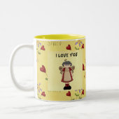 Großmutter-Engel Zweifarbige Tasse (Links)