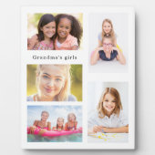 Großmutter Enkelkinder Foto Mädchen weiß Fotoplatte (Vorderseite)