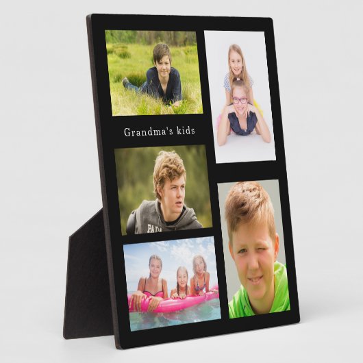 Großmutter Enkelkinder Fotos schwarz Fotoplatte (Seite)