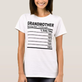 Großmutter Ernährung Fakten Personalisiert Frauen T-Shirt