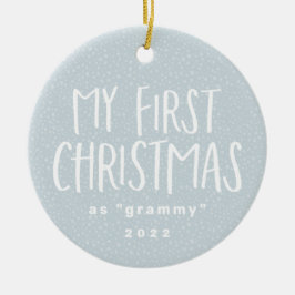 Großmutter erstes personalisiertes Foto Keramik Ornament