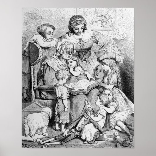 Großmutter erzählt ihr eine Geschichte Poster (Vorne)