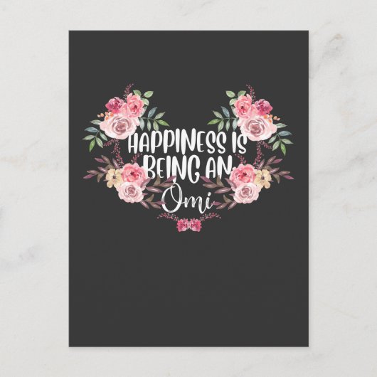 Großmutter Familienglücklichkeit Omi Oma Blume Postkarte (Vorderseite)