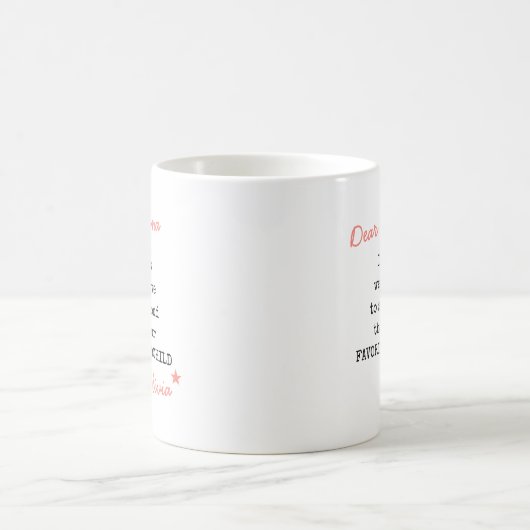 Großmutter Favorite Großkindschrift Typografie Kaffeetasse (Mittel)