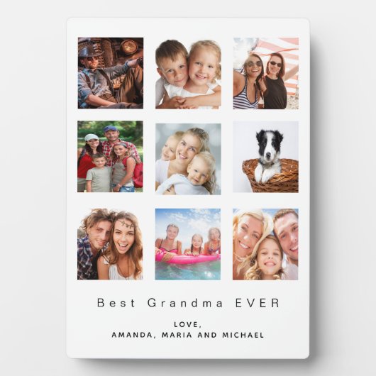 Großmutter-Foto-Collage Fotoplatte (Vorderseite)