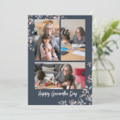 Großmutter-Foto-Collage Holiday Card Feiertagskarte (Stehend Vorderseite)