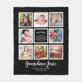 Großmutter Foto Collage Oma Gedicht Nonna Gigi Fleecedecke (Vorderseite)