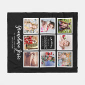 Großmutter Foto Collage Oma Gedicht Nonna Gigi Fleecedecke (Vorderseite (Horizontal))