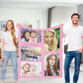 Großmutter-Foto sammelt Mädchen pink Fleecedecke