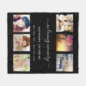 Großmutter-Foto sammelt schwarzen Speicher Fleecedecke (Vorderseite (Horizontal))