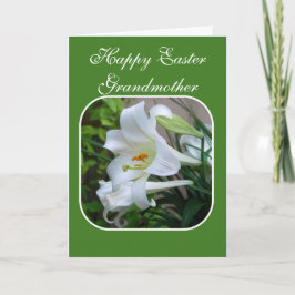 Großmutter, fröhliche Ostern, Segen, weiße Lilie Feiertagskarte