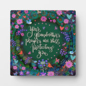 Großmutter Gebete Hübsch florale Inspiration Fotoplatte (Vorderseite)