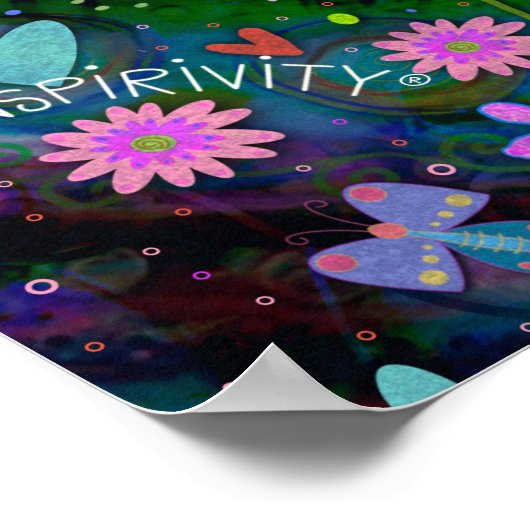 Großmutter Gebetsangebot Hübsch Inspirierend Blume Poster (Ecke)