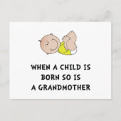 Großmutter Geboren Postkarte (Vorderseite)