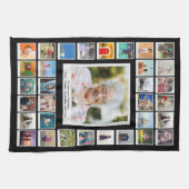 Großmutter Geburtstagsfamilie Foto Geschirrtuch (Horizontal)