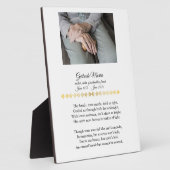 Großmutter-Gedenkgedicht mit Foto-Tabletop Fotoplatte (Seite)