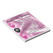 Großmutter Gedicht - 60. Geburtstag Notizblock (angewinkelt)