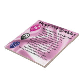 Großmutter-Gedicht - 70. Geburtstag Fliese (Seite)