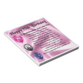 Großmutter Gedicht - 70. Geburtstag Notizblock (angewinkelt)