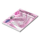 Großmutter Gedicht - 70. Geburtstag Notizblock (Rotiert)