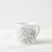 Großmutter-Gedicht mit Vögeln Espressotasse (Vorderseite Rechts)