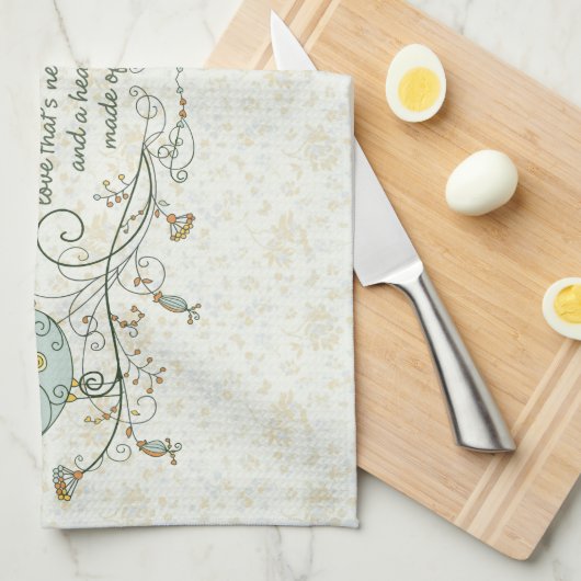 Großmutter-Gedicht mit Vögeln Geschirrtuch (Viertel Falte)