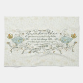 Großmutter-Gedicht mit Vögeln Geschirrtuch (Horizontal)