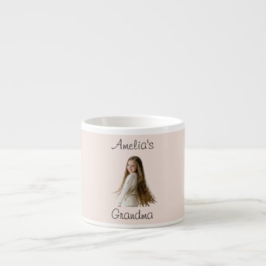 Großmutter-Geschenk - Name und Foto - Espressotasse (Vorderseite)