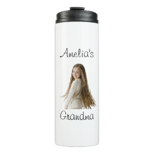Großmutter-Geschenk - Name und Foto - Thermosbecher