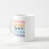 Großmutter-Geschenk personalisierte Mug Retro-Past Kaffeetasse (Vorderseite Links)