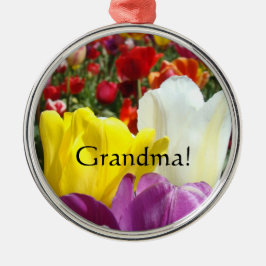 Großmutter! Geschenke Verzierungs-Tulpe-Blumen mit Ornament Aus Metall