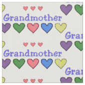 Großmutter Gingham Hearts Stoff (Nahaufnahme)