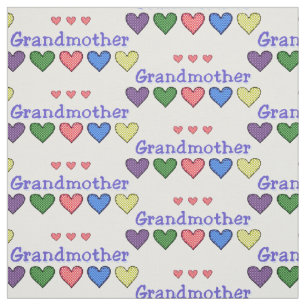 Großmutter Gingham Hearts Stoff