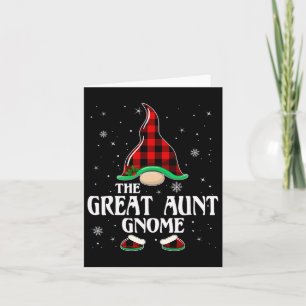 Großmutter Gnom Buffalo Plaid Familien Gruppe Weih Karte