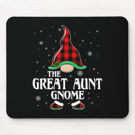 Großmutter Gnom Büffel Kariert Familien Gruppe Wei Mousepad (Vorne)
