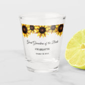 Großmutter Great Oma Sunflower Schnapsglas (Vorderseite)