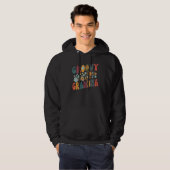 Großmutter Groovy Retro Farbige Blumen Oma Hoodie (Vorne ganz)