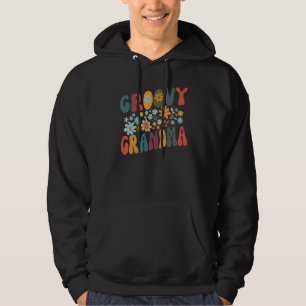Großmutter Groovy Retro Farbige Blumen Oma Hoodie