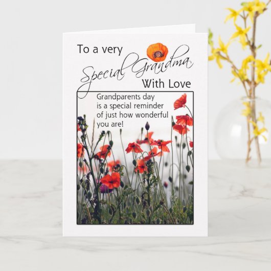 Großmutter, Großeltern-Tageskarte - wilde Karte (Gelbe Blume)